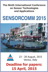 SENSORCOMM' 2015 Conference banner